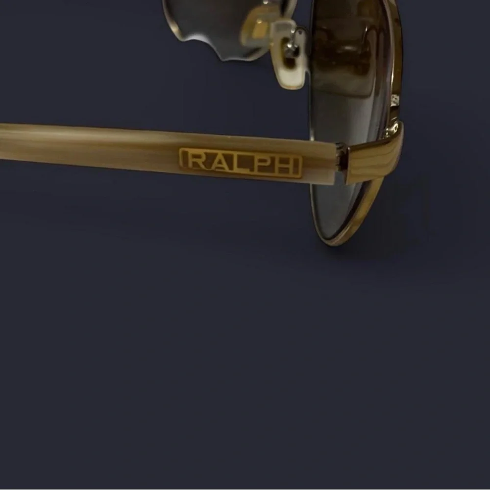 SOLD!! Ralph Lauren Tan Aviator Sunglasses - Picture 2 of 5
